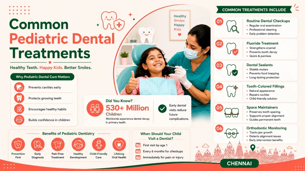 Best Pediatric Dentist Near Me: Complete Guide for Parents in Chennai Common Pediatric Dental Treatments for Children's Oral Health