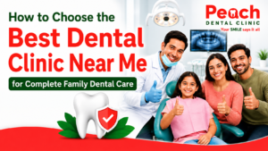 News Corner Dentist and happy family at a modern dental clinic promoting complete family dental care.